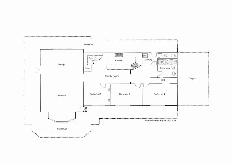 Floorplan of Homely unit listing, 1/1 Bowman Close, Araluen NT 870