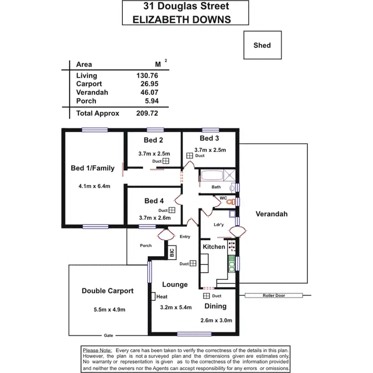 Floorplan of Homely house listing, 31 Douglas Street, Elizabeth Downs SA 5113