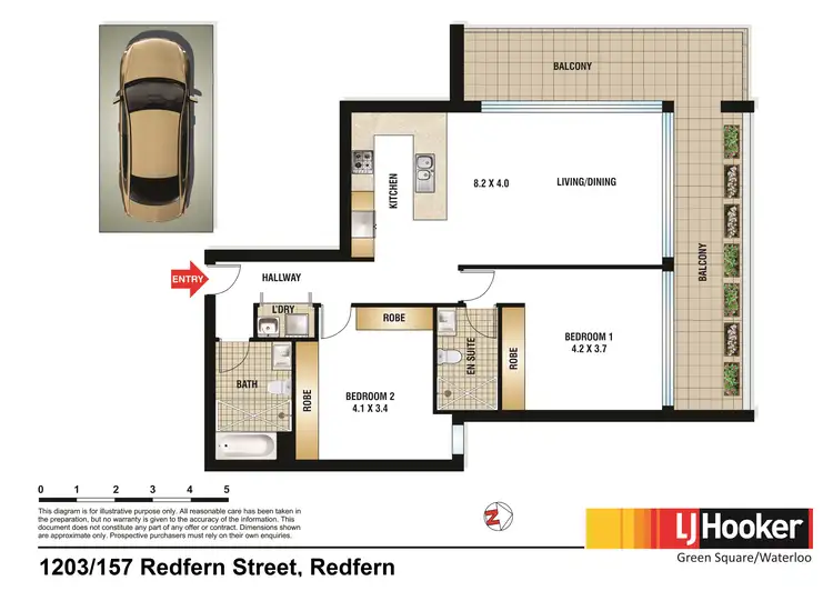 Floorplan of Homely apartment listing, 1203/157 Redfern Street, Redfern NSW 2016