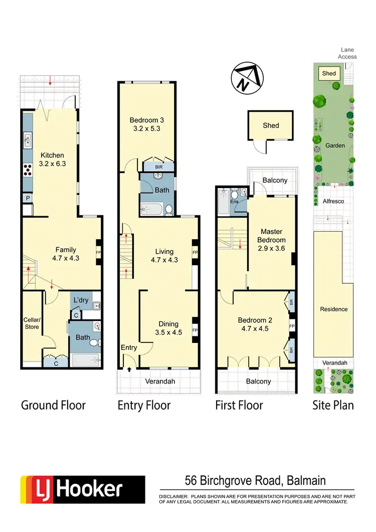 Floorplan of Homely terrace listing, 56 Birchgrove Road, Balmain NSW 2041