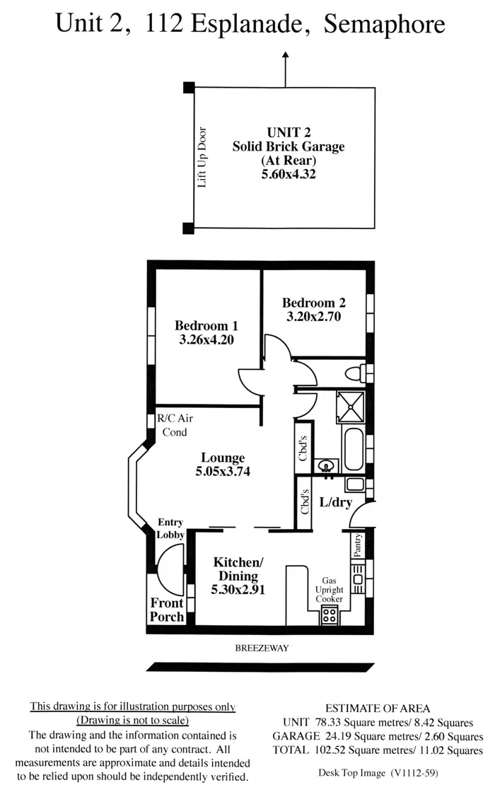 Floorplan of Homely unit listing, 2/112 Esplanade, Semaphore SA 5019