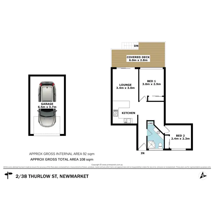 Floorplan of Homely unit listing, 2/38 Thurlow Street, Newmarket QLD 4051