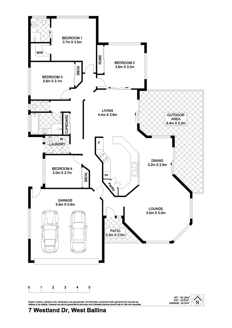 Floorplan of Homely villa listing, 7 Westland Drive, Ballina NSW 2478