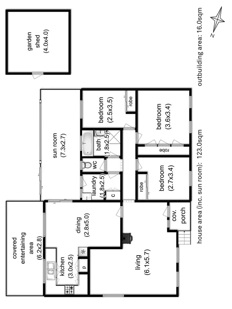 Floorplan of Homely house listing, 5 First Avenue, Midway Point TAS 7171