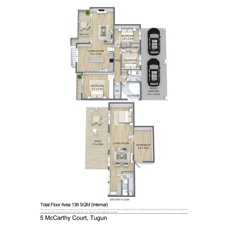 Floorplan of Homely house listing, 5 McCarthy Court, Tugun QLD 4224