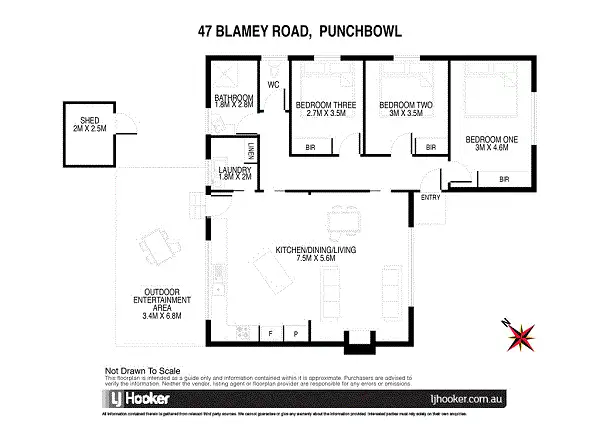 Floorplan of Homely house listing, 47 Blamey Road, Punchbowl TAS 7249