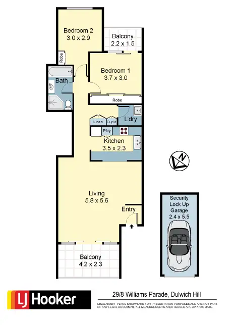 Floorplan of Homely apartment listing, 29/8 Williams Parade, Dulwich Hill NSW 2203