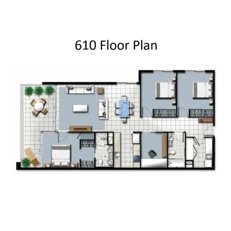 Floorplan of Homely unit listing, 610/15 Compass Drive, Biggera Waters QLD 4216