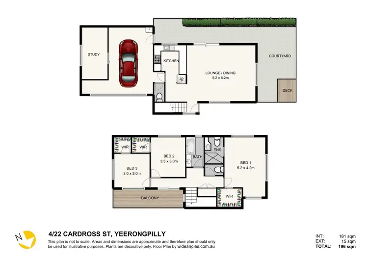 Floorplan of Homely townhouse listing, 4/22 Cardross Street, Yeerongpilly QLD 4105