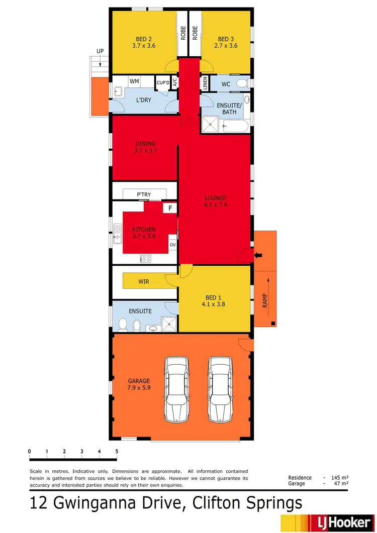 Floorplan of Homely house listing, 12 Gwinganna Drive, Clifton Springs VIC 3222