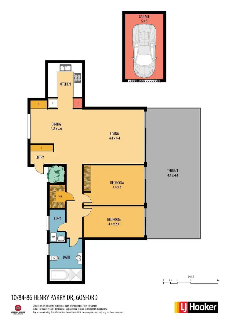 Floorplan of Homely unit listing, 10/84-86 Henry Parry Drive, Gosford NSW 2250