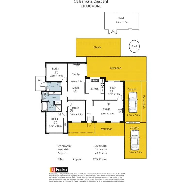 Floorplan of Homely house listing, 11 Banksia Crescent, Craigmore SA 5114