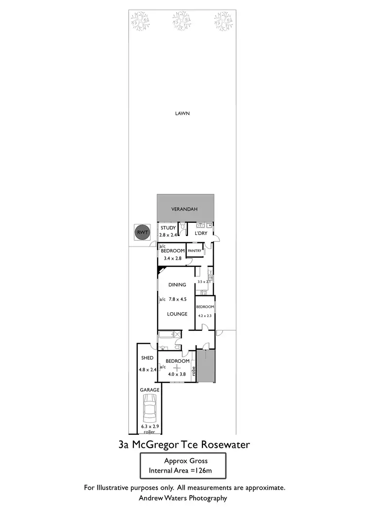 Floorplan of Homely house listing, 3A McGregor Terrace, Rosewater SA 5013