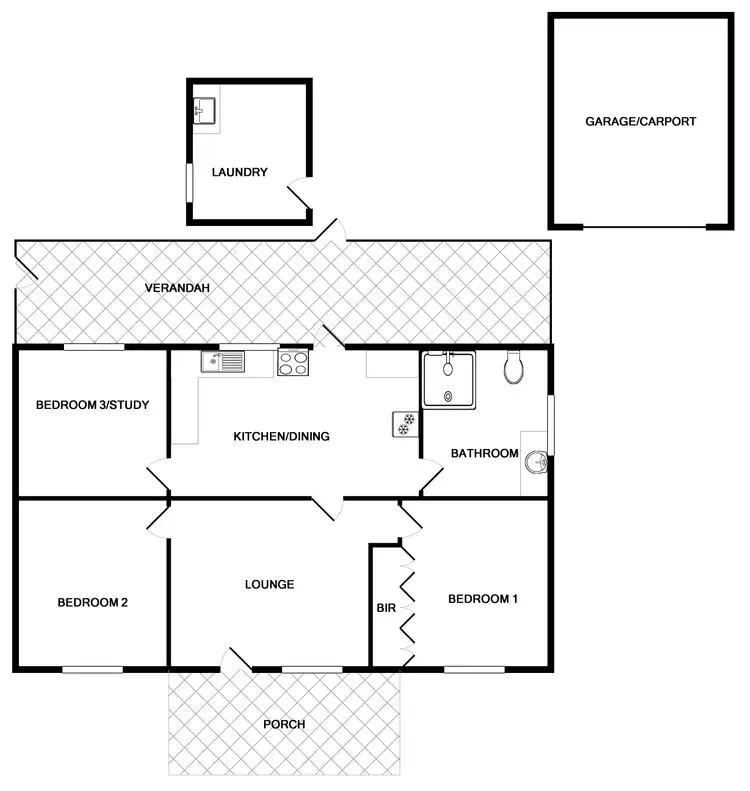Floorplan of Homely house listing, 4 Baker Avenue, Port Vincent SA 5581