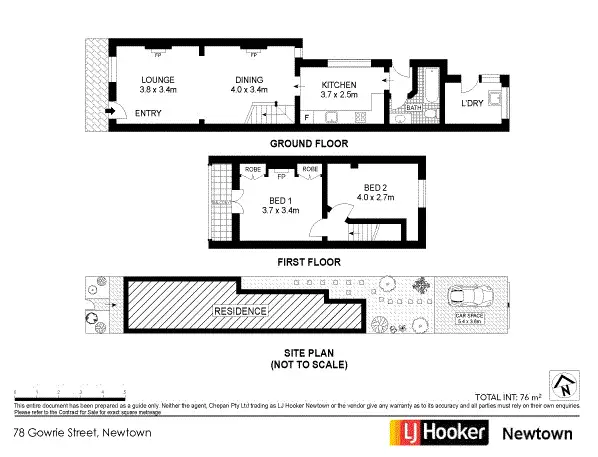 Floorplan of Homely house listing, 78 Gowrie Street, Newtown NSW 2042