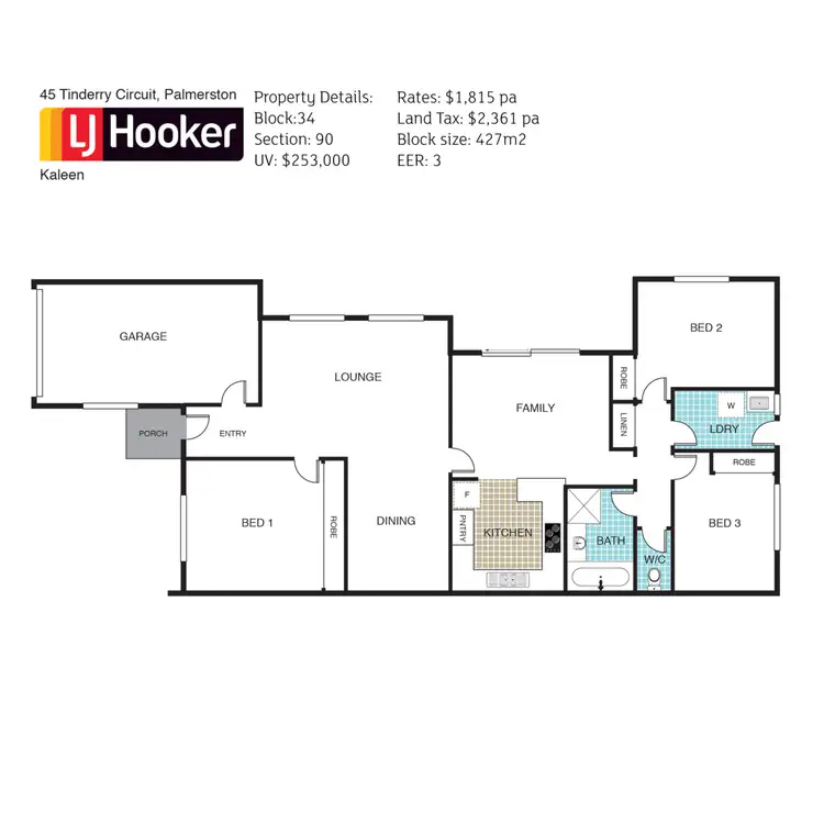 Floorplan of Homely house listing, 45 Tinderry Circuit, Palmerston ACT 2913