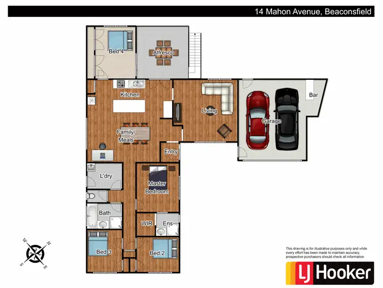 Floorplan of Homely house listing, 14 Mahon Avenue, Beaconsfield VIC 3807