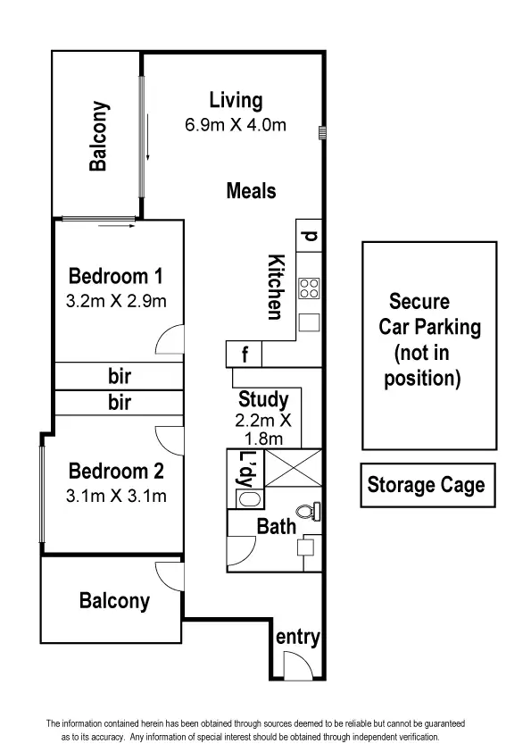 Floorplan of Homely apartment listing, Apartment 301/33-35 Breese Street, Brunswick VIC 3056