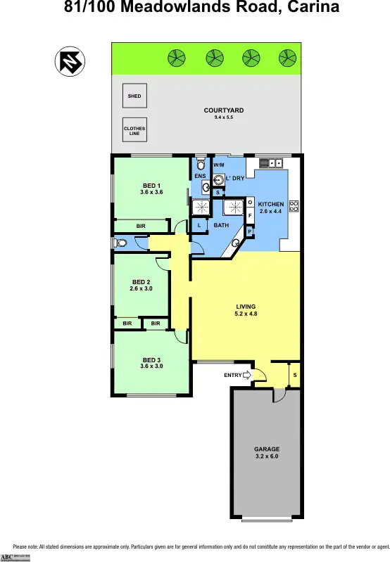 Floorplan of Homely villa listing, 81/100 Meadowlands Road, Carina QLD 4152