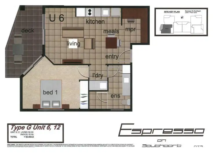 Floorplan of Homely unit listing, 6/14 Rose Street, Southport QLD 4215