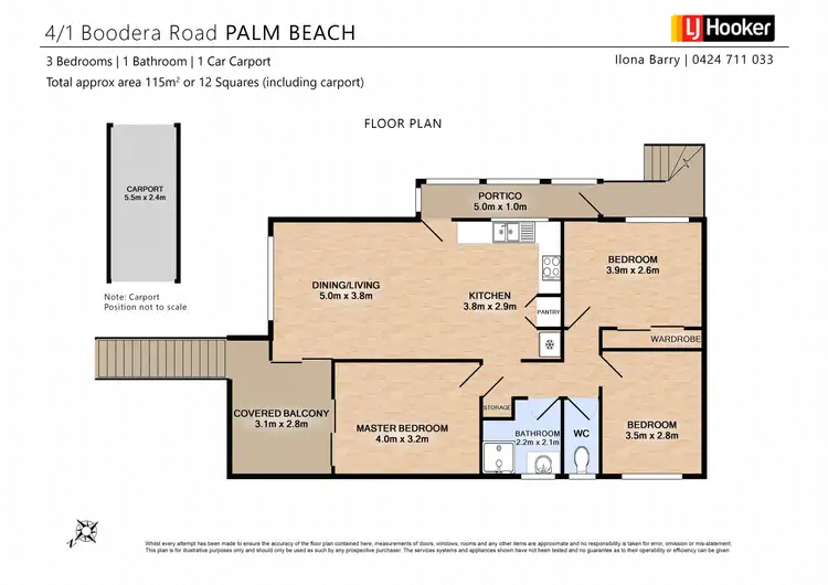 Floorplan of Homely unit listing, 4/1 Boodera Road, Palm Beach QLD 4221