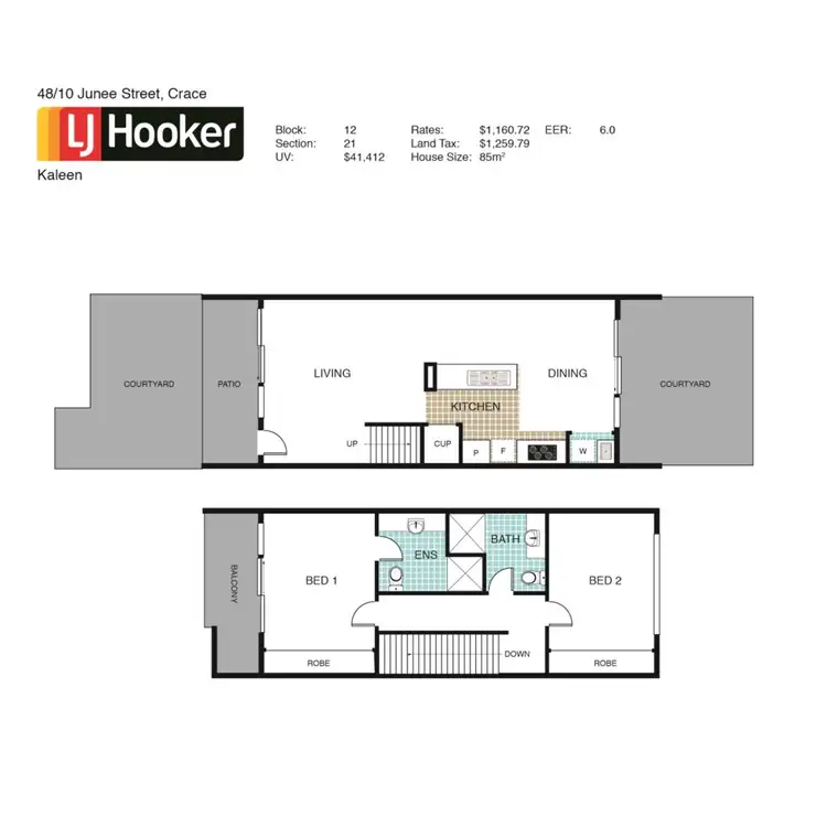 Floorplan of Homely townhouse listing, 48/10 Junee Street, Crace ACT 2911