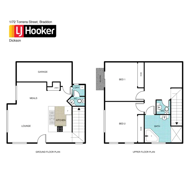 Floorplan of Homely townhouse listing, 1/72 Torrens Street, Braddon ACT 2612