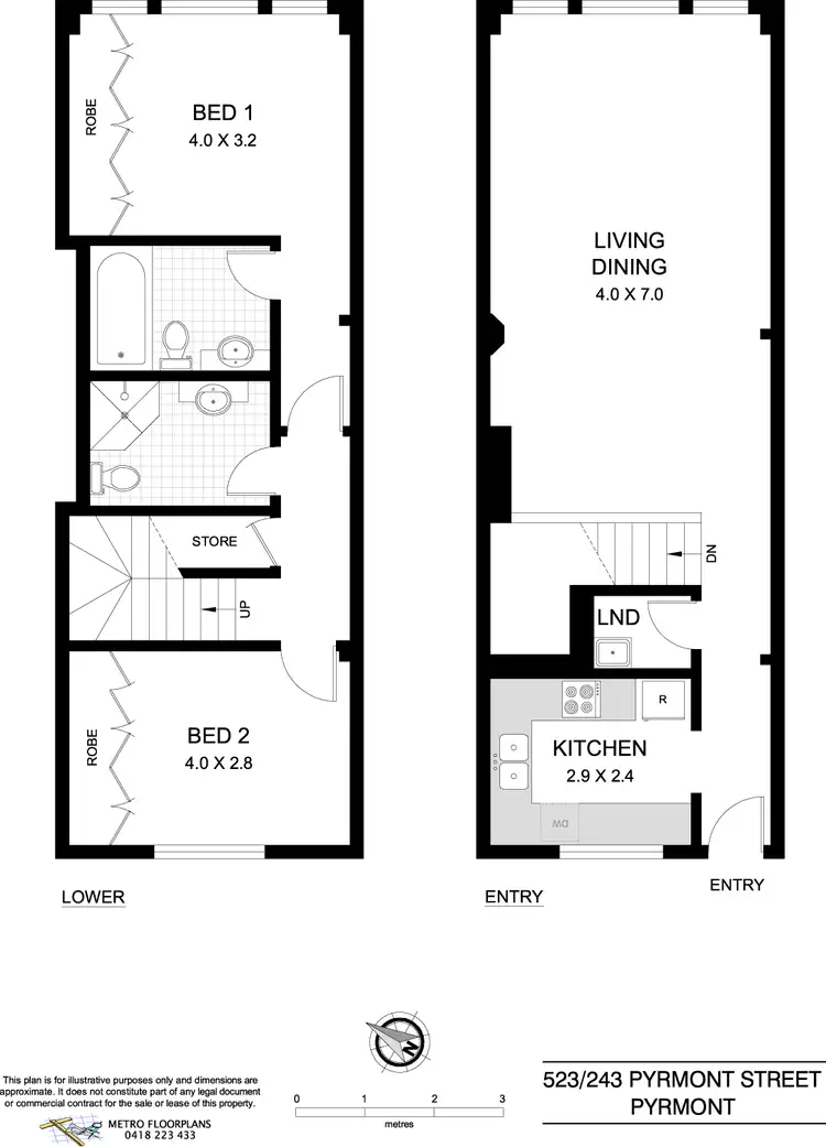 Floorplan of Homely apartment listing, 532/243 Pyrmont Street, Pyrmont NSW 2009