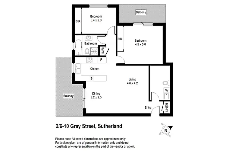 Floorplan of Homely unit listing, 2/6-10 Gray Street, Sutherland NSW 2232