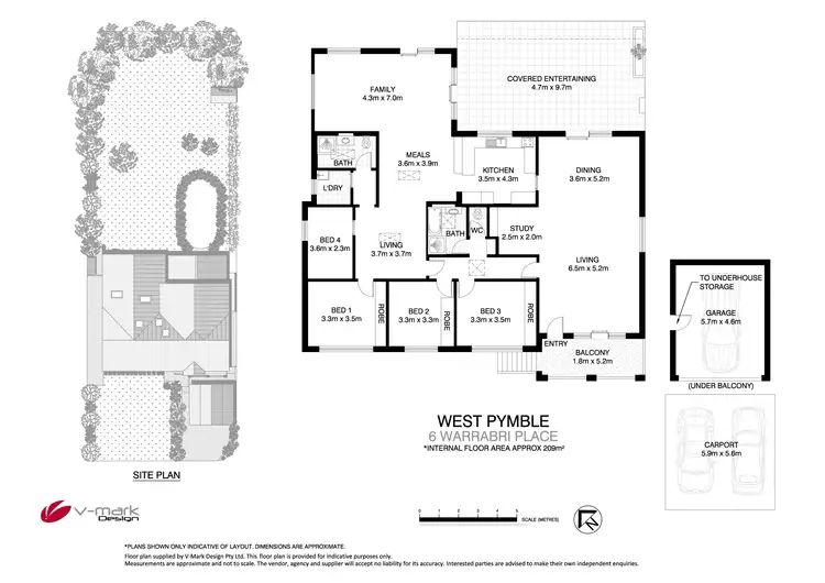 Floorplan of Homely house listing, 6 Warrabri Place, West Pymble NSW 2073