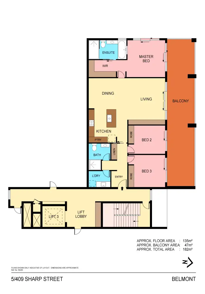 Floorplan of Homely apartment listing, 409/5 Sharp Street, Belmont NSW 2280