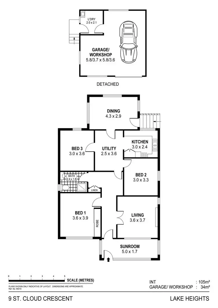 Floorplan of Homely house listing, 9 St Cloud Crescent, Lake Heights NSW 2502