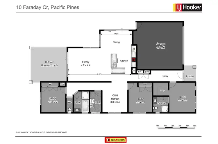 Floorplan of Homely house listing, 10 Faraday Crescent, Pacific Pines QLD 4211