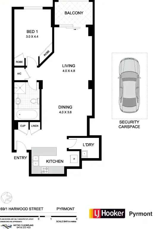 Floorplan of Homely apartment listing, 69/1-5 Harwood Street, Pyrmont NSW 2009