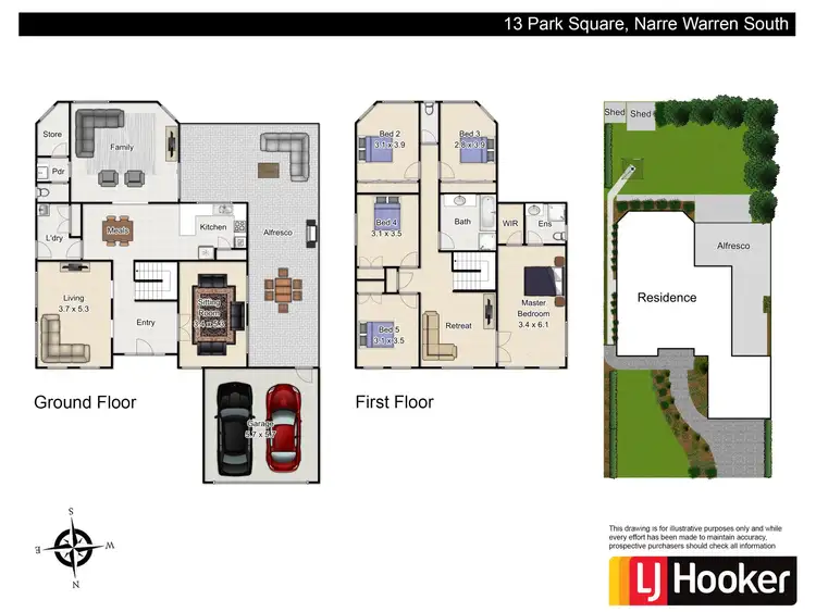 Floorplan of Homely house listing, 13 Park Square, Narre Warren South VIC 3805