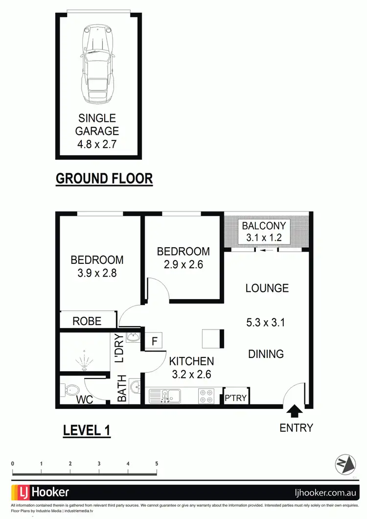 Floorplan of Homely unit listing, 50/5 Crest Road, Queanbeyan NSW 2620