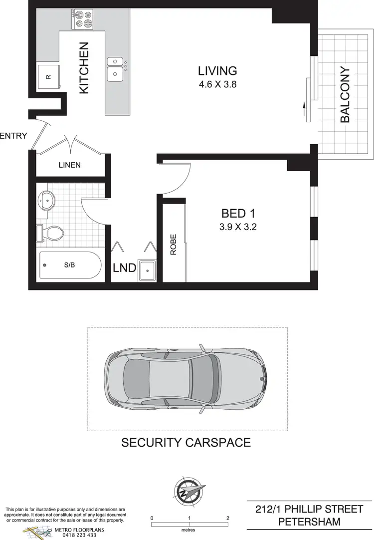 Floorplan of Homely apartment listing, 212/1 Phillip Street, Petersham NSW 2049