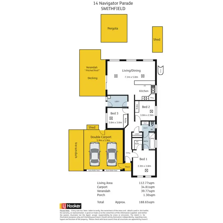 Floorplan of Homely house listing, 14 Navigator Parade, Smithfield SA 5114