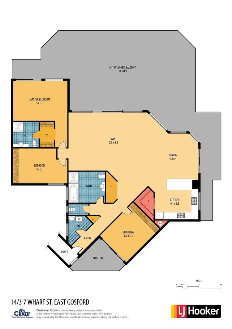 Floorplan of Homely apartment listing, 14/3-7 Wharf Street, East Gosford NSW 2250