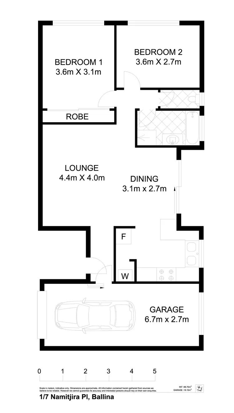 Floorplan of Homely unit listing, 1/7 Namatjira Place, Ballina NSW 2478