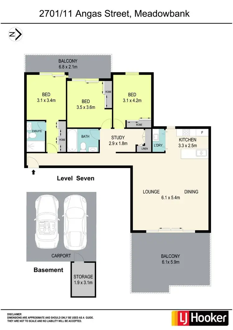Floorplan of Homely apartment listing, 2701/11 Angas Street, Meadowbank NSW 2114
