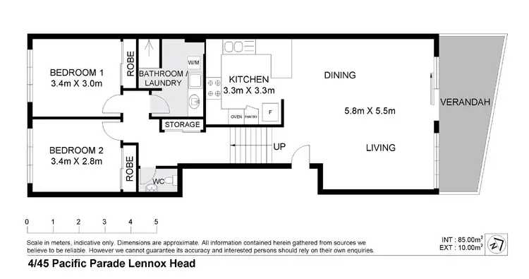 Floorplan of Homely unit listing, 4/45 Pacific Parade, Lennox Head NSW 2478