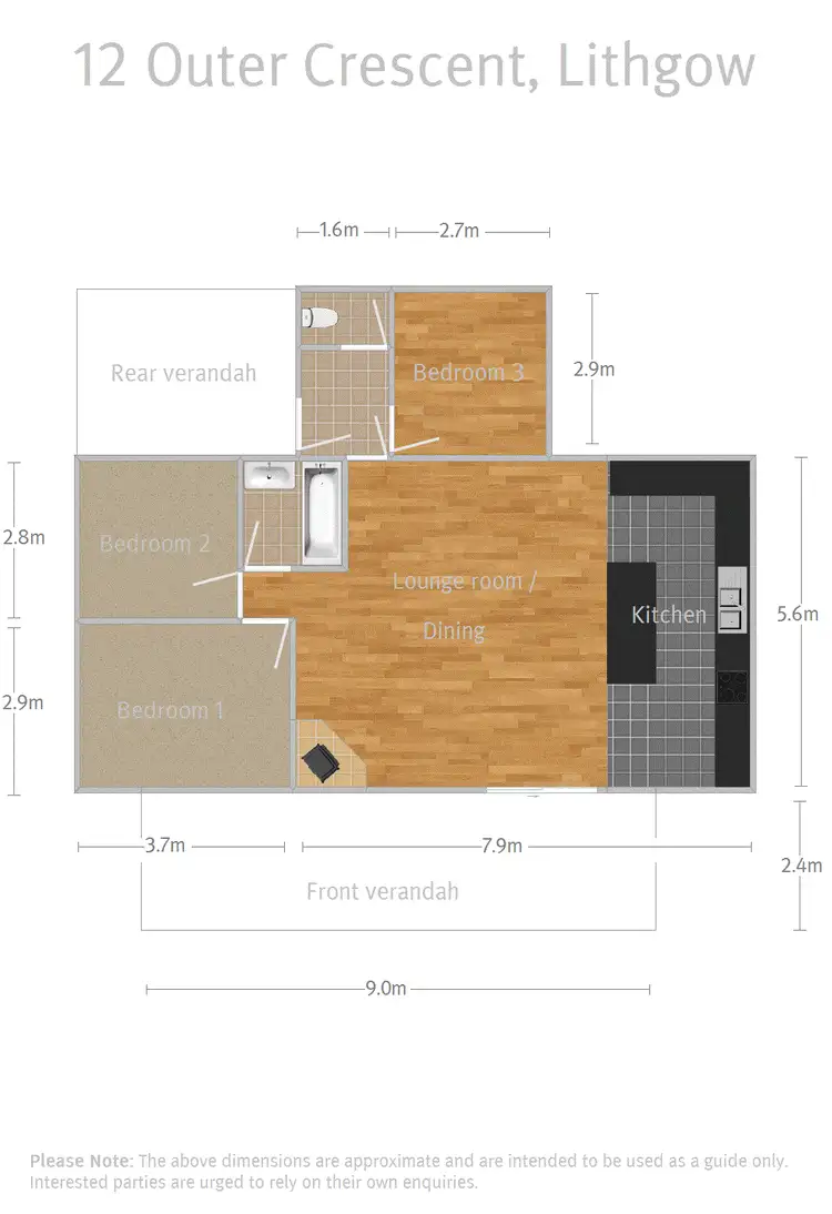 Floorplan of Homely house listing, 12 Outer Crescent, Lithgow NSW 2790