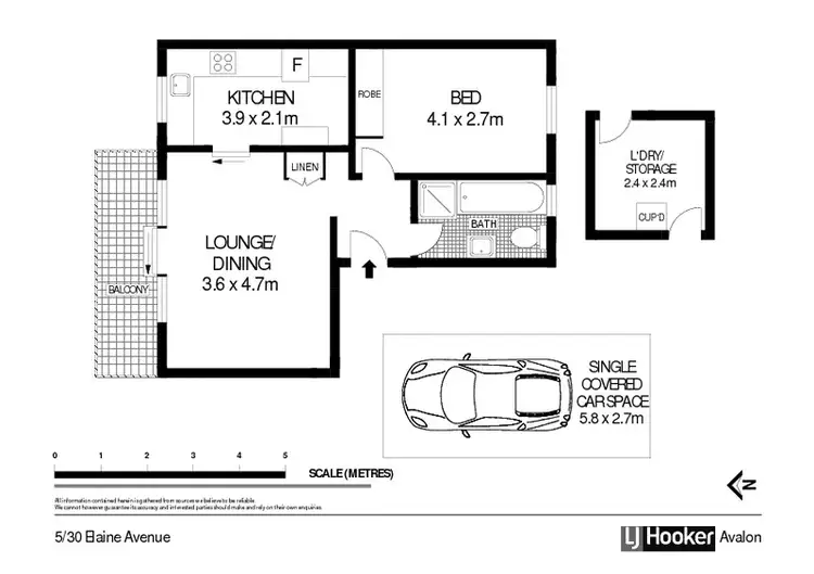 Floorplan of Homely apartment listing, 5/30 Elaine Avenue, Avalon NSW 2107