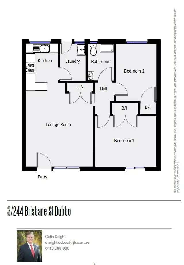 Floorplan of Homely unit listing, 3/244 Brisbane Street, Dubbo NSW 2830