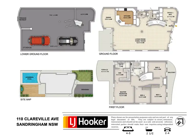 Floorplan of Homely house listing, 110 Clareville Avenue, Sandringham NSW 2219