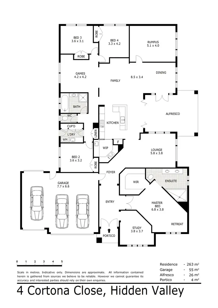 Floorplan of Homely house listing, 4 Cortona Close, Hidden Valley VIC 3756