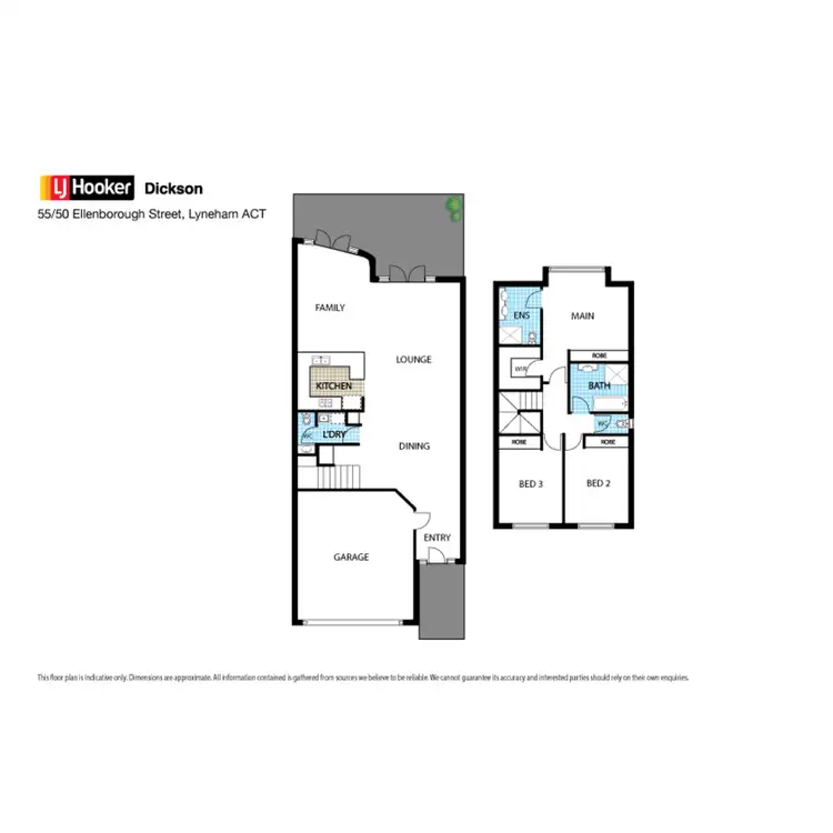 Floorplan of Homely townhouse listing, 55/50 Ellenborough Street, Lyneham ACT 2602