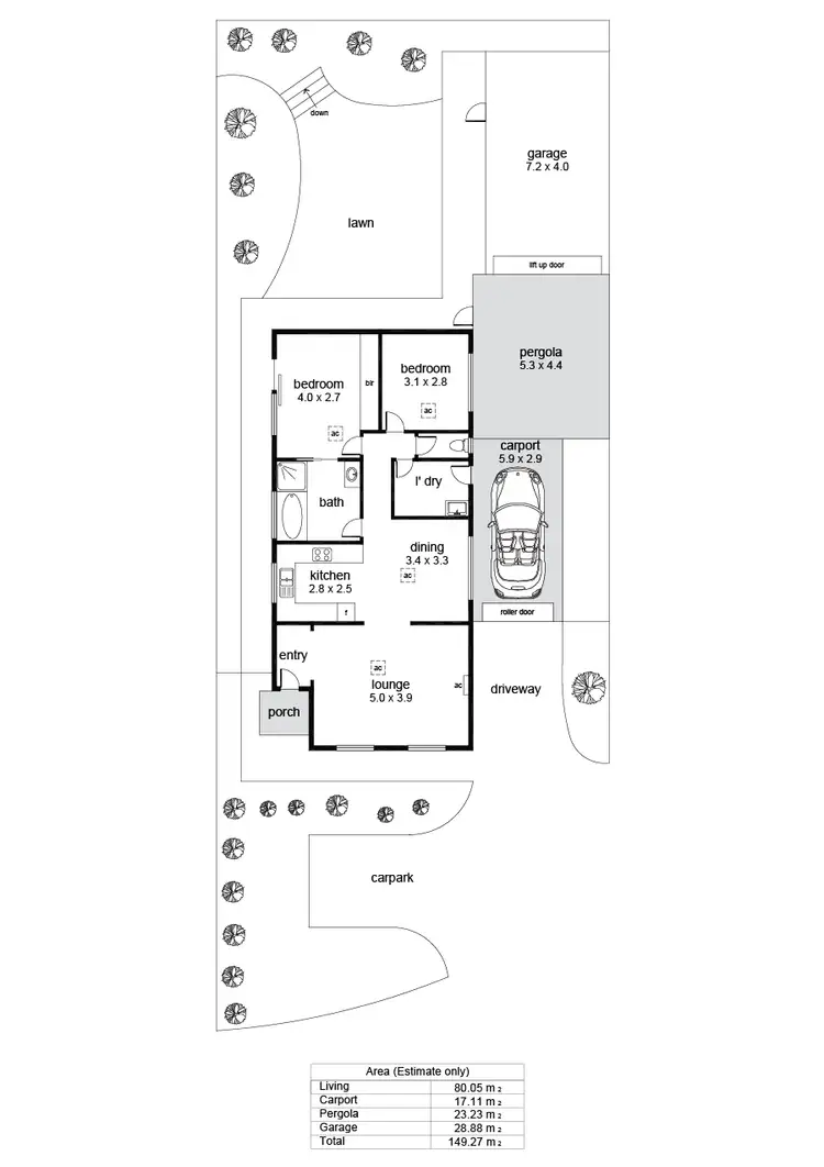 Floorplan of Homely house listing, 1/1219 Lower North East Road, Highbury SA 5089