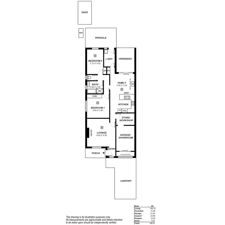 Floorplan of Homely house listing, 1170 North East Road, St Agnes SA 5097